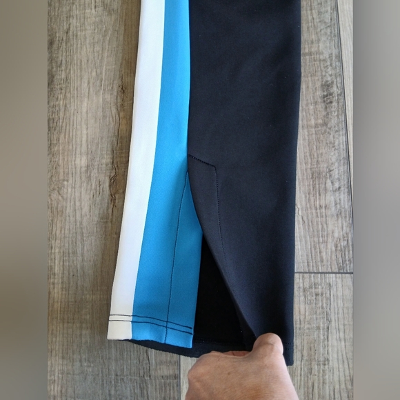 Pam & Gela Stripe Track Pants, Size S in Black, Blue and White - Picture 3 of 6